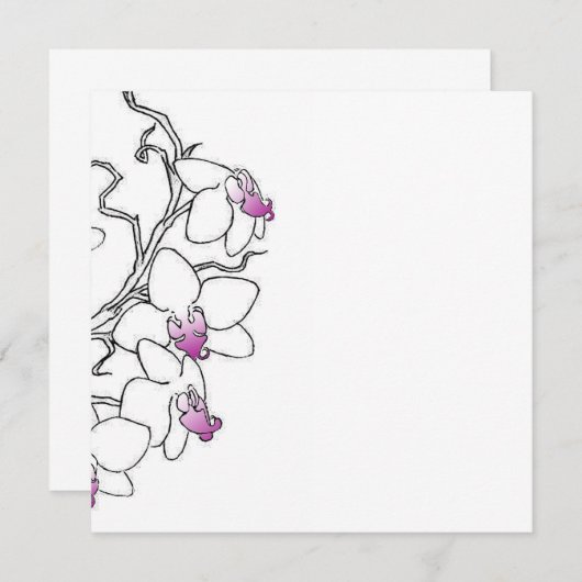 Orchidee Uitnodiging (Voorkant / Achterkant)