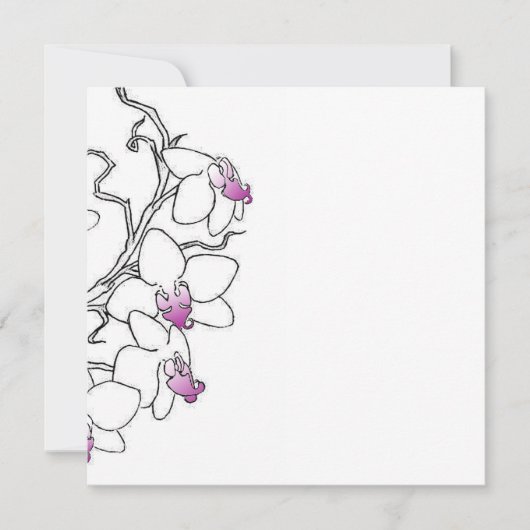 Orchidee Uitnodiging (Voorkant)