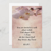 Orchidee uitnodiging (Voorkant / Achterkant)