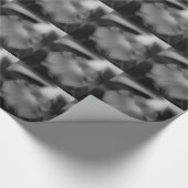 Orchidee-ventilator in zwart-wit cadeaupapier (Hoek)