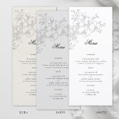 Orchidee Verheven Ecru Formeel Traditioneel Huweli Menu