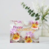 Orchidee · Verjaardag Briefkaart (Staand voorkant)
