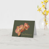 Orchidee Verjaardag Kaart (Gele Bloem)