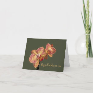 Orchidee Verjaardag Kaart