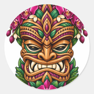 Orchidee Vlam Tiki Sticker