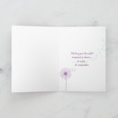 Orchidee vlinder verjaardag kaart (Binnen)