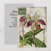 orchidee vrijgezellenfeest theepartij kaart (Voorkant / Achterkant)