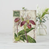 orchidee vrijgezellenfeest theepartij kaart (Staand voorkant)