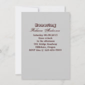 orchidee vrijgezellenfeest theepartij kaart (Achterkant)