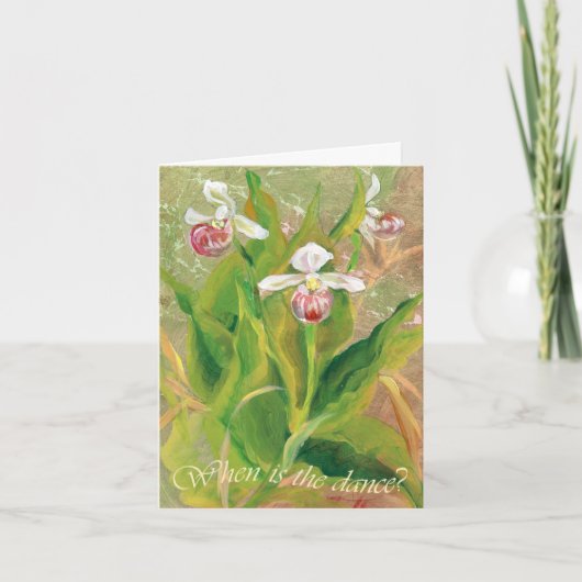 Orchidee Wanneer is de dans? Opmerking Kaart (Voorkant)