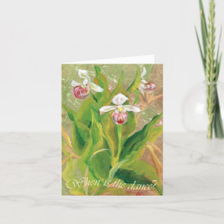 Orchidee Wanneer is de dans? Opmerking Kaart