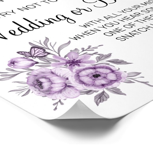 Orchidee wasknijper bruiloftfeest spelbord poster (Hoek)