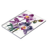 Orchidee - Watercolor bloemen Notitieboek (Linkerzijde)