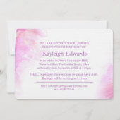 Orchidee waterverf paarse veertig en fantastisch kaart (Achterkant)