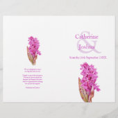 Orchidee waterverf roze platte bruiloft (Voorkant)