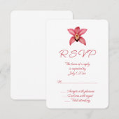 Orchidee Wedding RSVP Kaartje (Voorkant / Achterkant)