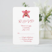 Orchidee Wedding RSVP Kaartje (Staand voorkant)