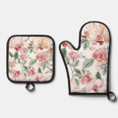 Orchidee Weide Waterverf Bloemendecor Blozend Bota Ovenwant & Pannenlap Set (Voorkant)