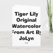 Orchidee Wenskaart Kaart (Achterkant)