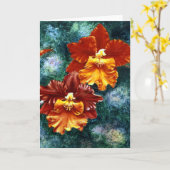 Orchidee Wenskaart Kaart (Gele Bloem)