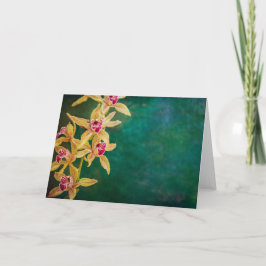 Orchidee wenskaart, leeg binnenin kaart