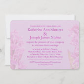 Orchidee wilde bloem waterverf paarse bruiloft uit kaart (Achterkant)