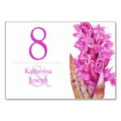 Orchidee wildflower paarse bruiloft tafel kaart (Achterkant)