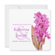 Orchidee wildflower waterverf vierkant bruiloft ui