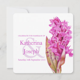 Orchidee wildflower waterverf vierkant bruiloft ui kaart