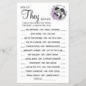 Orchidee willen ze liever douchen spel kaart (Voorkant)