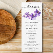 Orchidee wit script bruiloft Programmakaart