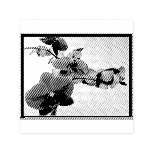 Orchidee zelfinkende rubberen stempel (Design)