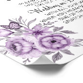 Orchidee Zet een ring bruidsdouche spelbord Poster (Hoek)