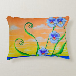 Orchidee zonsondergang accent kussen