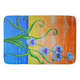 Orchidee zonsondergang badmat