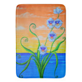 Orchidee zonsondergang badmat (Voorkant Verticaal)