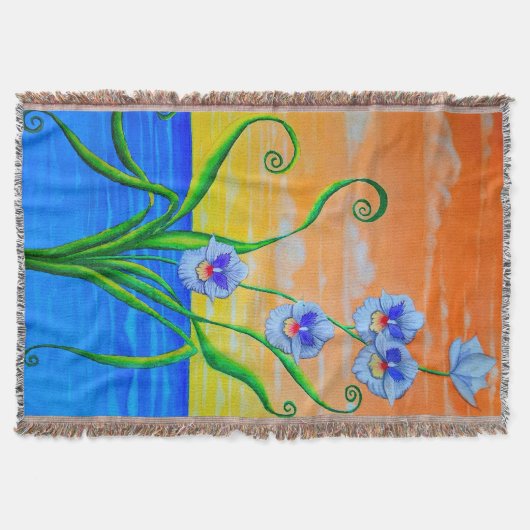 Orchidee zonsondergang deken (Voorkant)