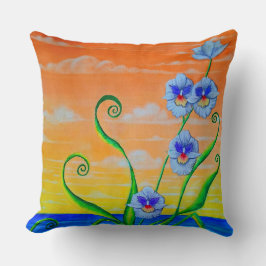 Orchidee zonsondergang kussen