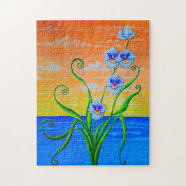 Orchidee Zonsondergang  Legpuzzel