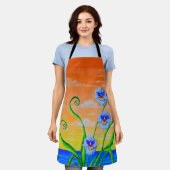 Orchidee zonsondergang schort (Gedragen)