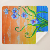 Orchidee zonsondergang sherpa deken (Voorkant (horizontaal))