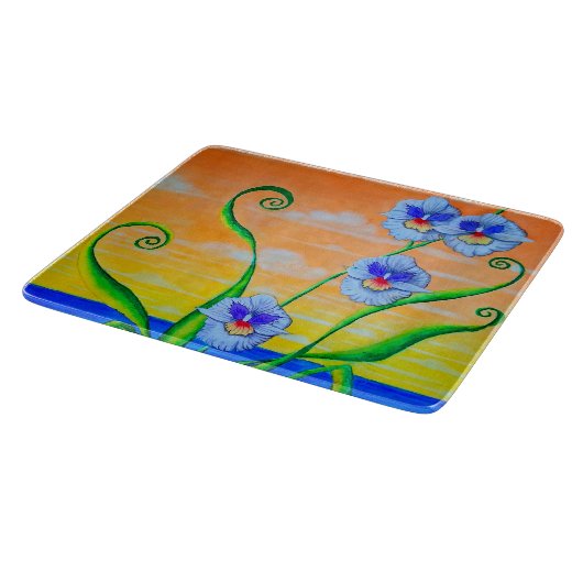 Orchidee zonsondergang snijplank (Hoek)