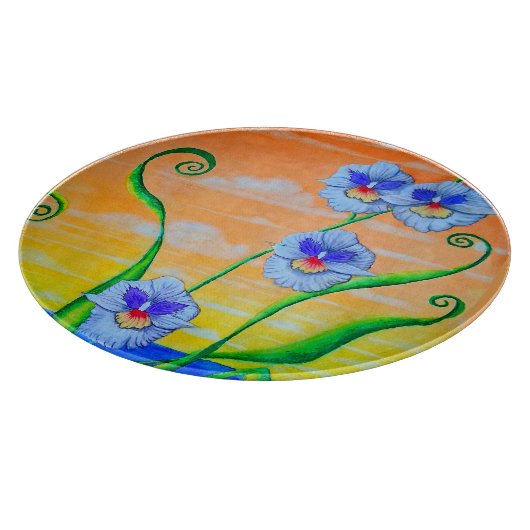 Orchidee zonsondergang snijplank (Hoek)