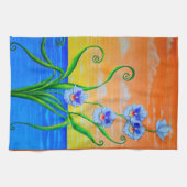 Orchidee zonsondergang theedoek (Horizontaal)