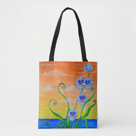 Orchidee zonsondergang tote bag (Voorkant)