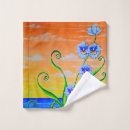 Orchidee zonsondergang washandje