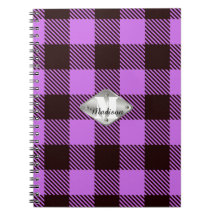Orchidee Zwart Tartan Metallic Monogram Schrift Na