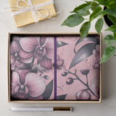Orchideebloemen Roze Paarse grillige decoupage Tissuepapier (Geschenk)