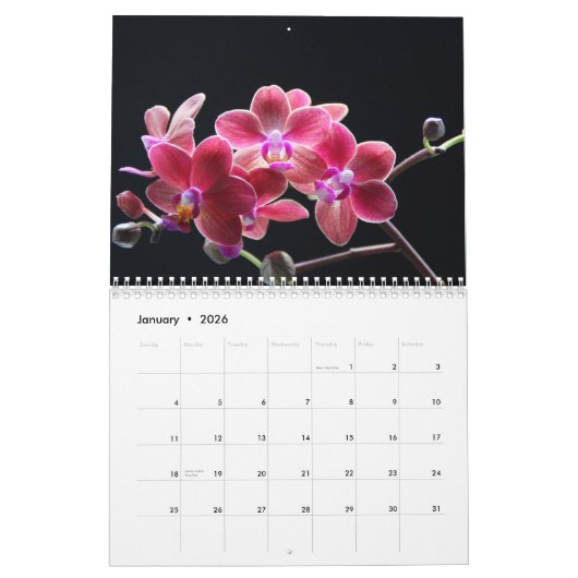 Orchideeën 2025 kalender (Jan 2026)