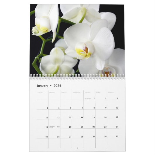 Orchideeën 2025 kalender (Jan 2026)